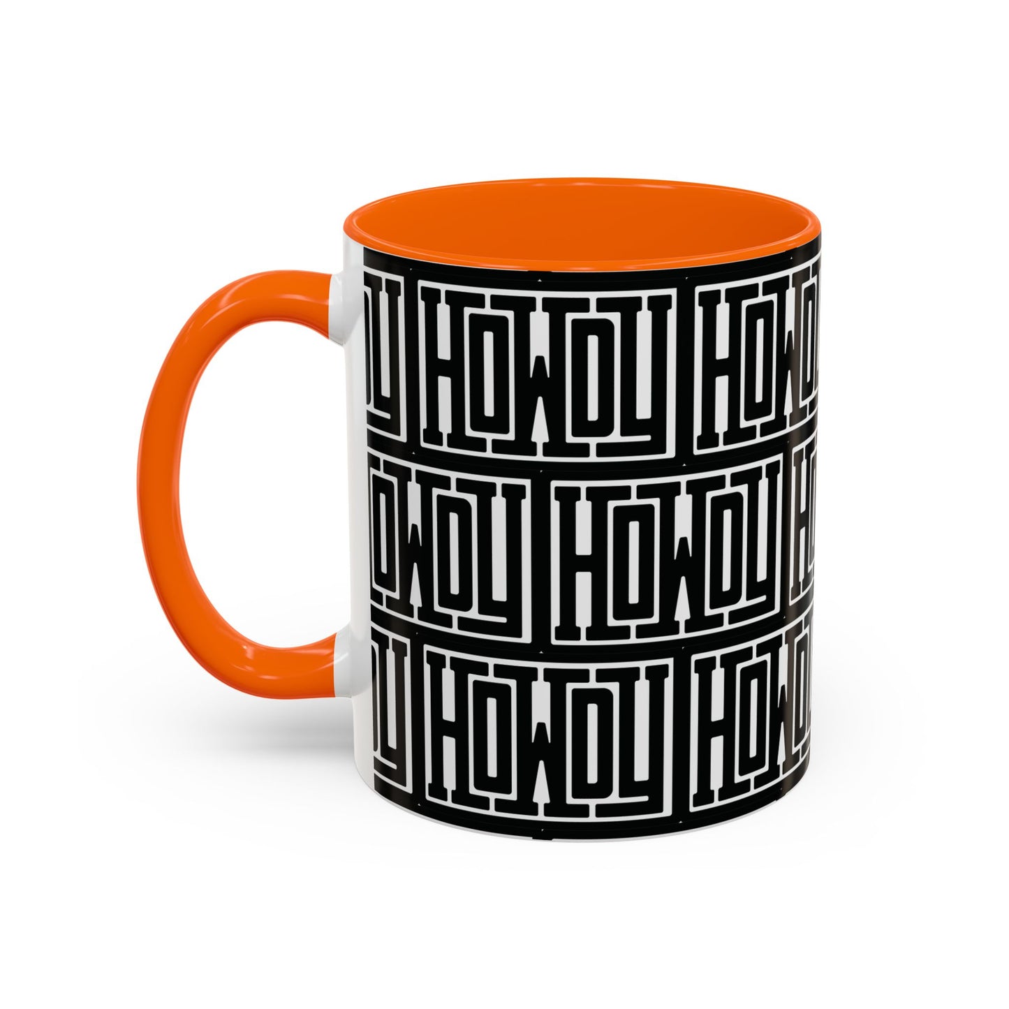 Howdy Bold Typography Accent Coffee Mug, Funny Ceramic Cup, Unique Drinkware, Office Gift, Coffee Lover's Mug