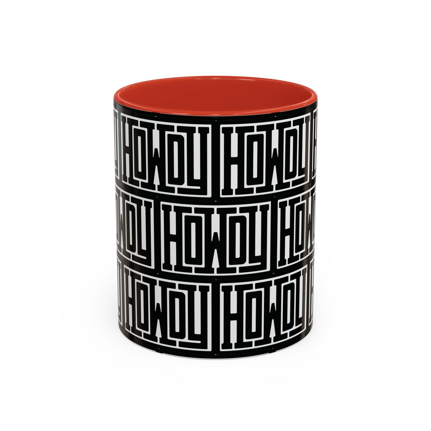 Howdy Bold Typography Accent Coffee Mug, Funny Ceramic Cup, Unique Drinkware, Office Gift, Coffee Lover's Mug
