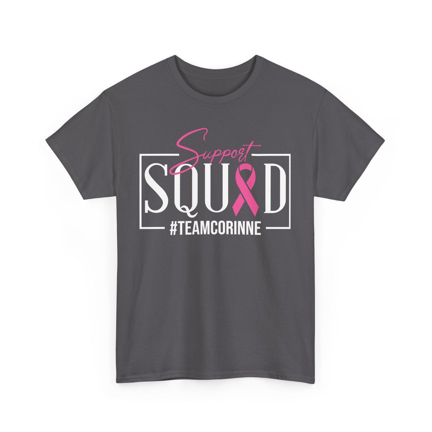 Support Squad Unisex T-Shirt, Breast Cancer Awareness Tee, Gift for Her, Casual Tee, Pink Ribbon Shirt