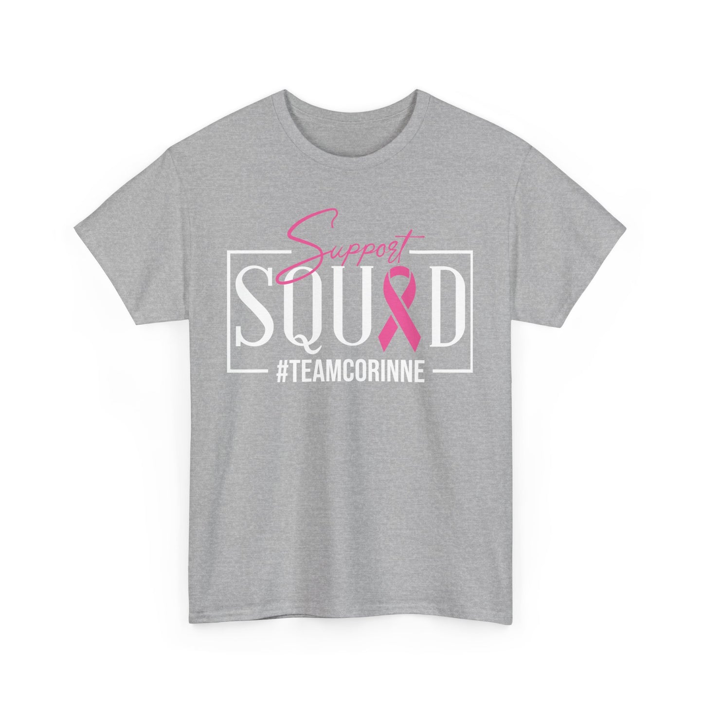 Support Squad Unisex T-Shirt, Breast Cancer Awareness Tee, Gift for Her, Casual Tee, Pink Ribbon Shirt