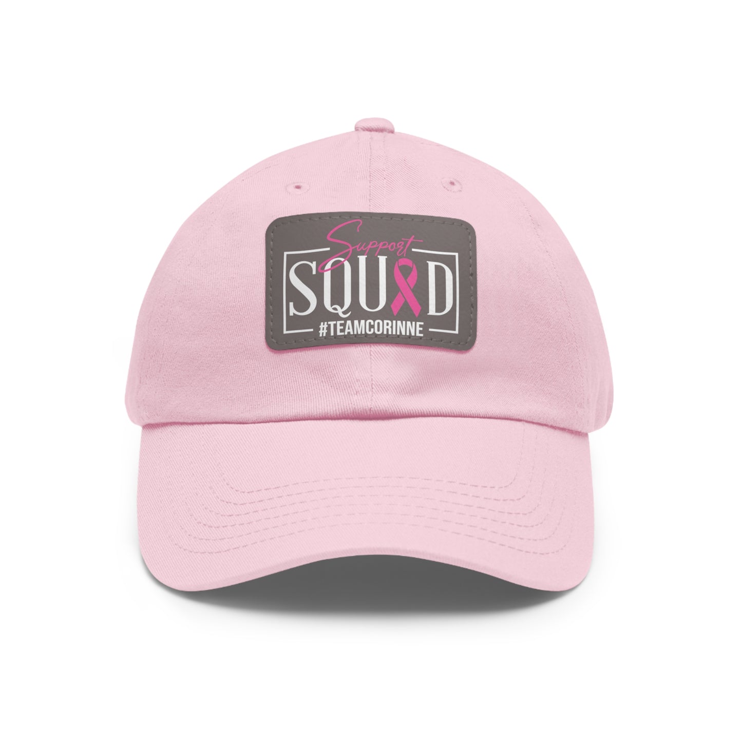Support Squad Dad Hat with Leather Patch - #TeamCorinne