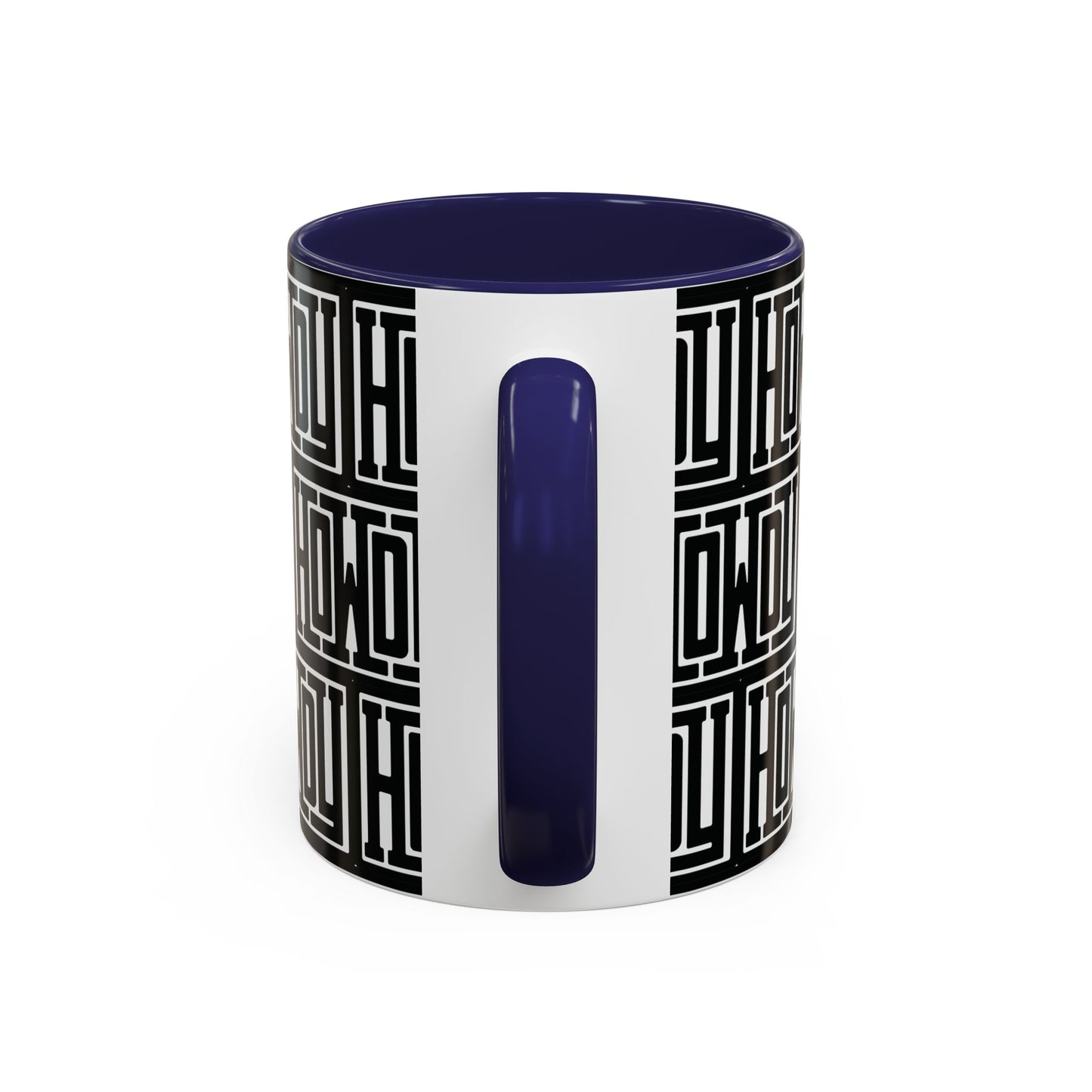 Howdy Bold Typography Accent Coffee Mug, Funny Ceramic Cup, Unique Drinkware, Office Gift, Coffee Lover's Mug