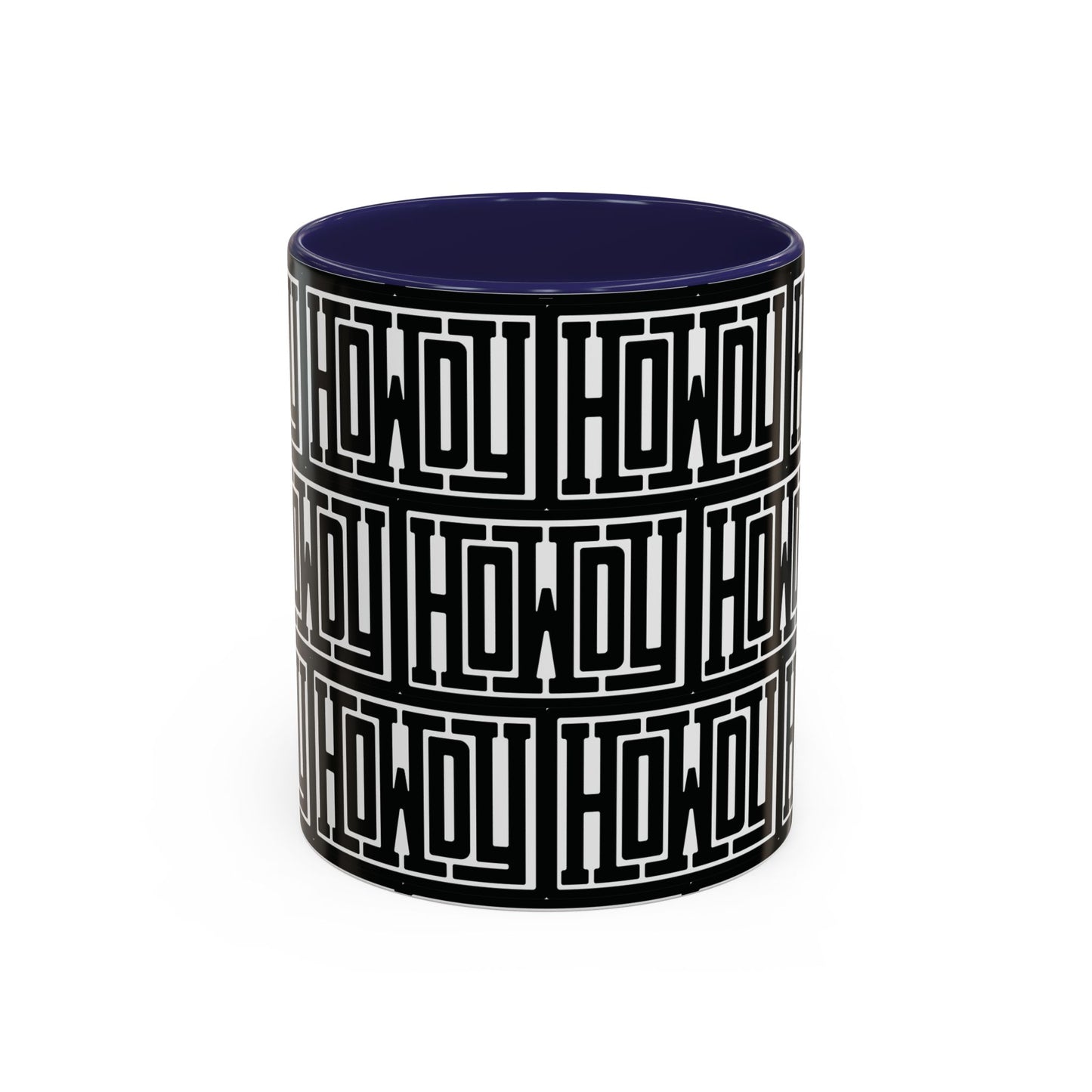 Howdy Bold Typography Accent Coffee Mug, Funny Ceramic Cup, Unique Drinkware, Office Gift, Coffee Lover's Mug