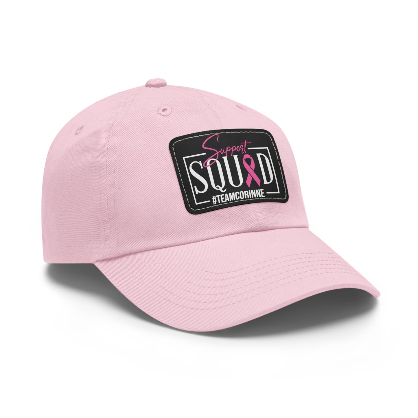 Support Squad Dad Hat with Leather Patch - #TeamCorinne