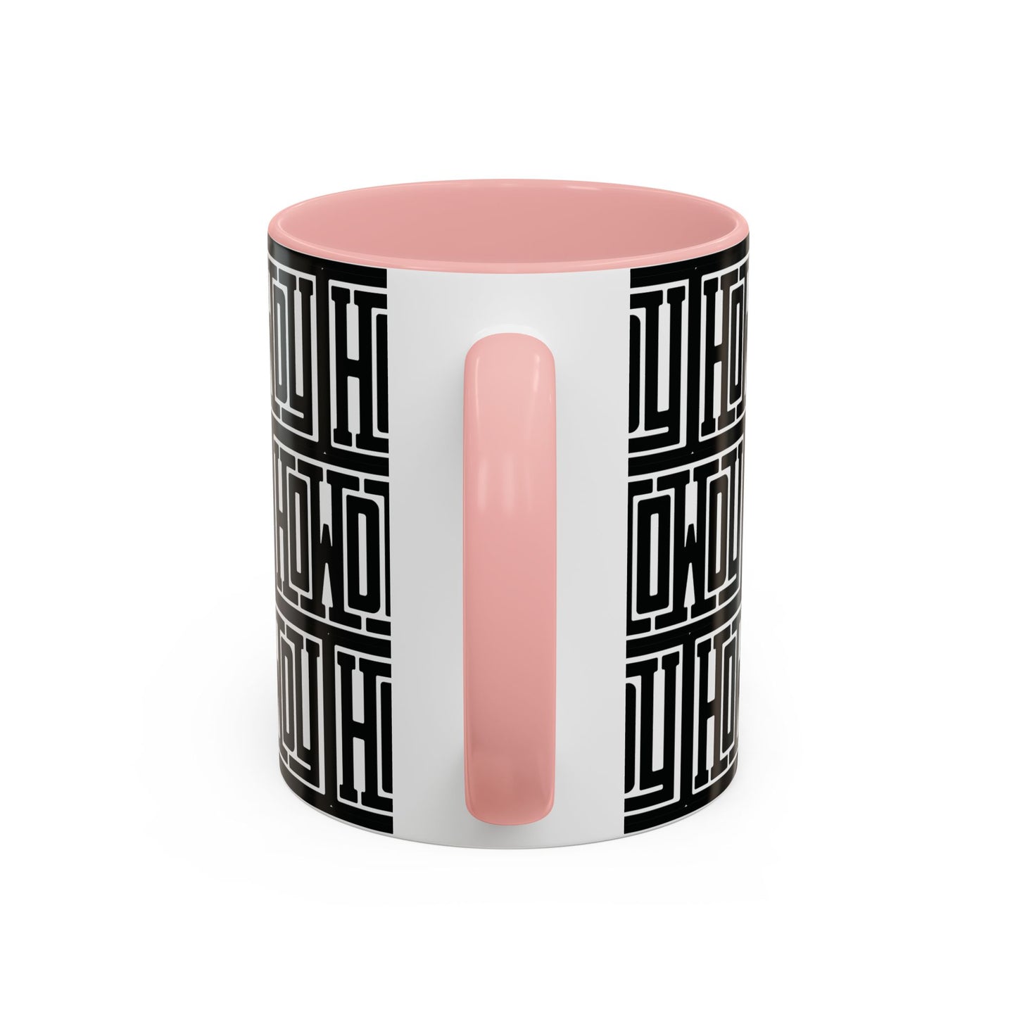 Howdy Bold Typography Accent Coffee Mug, Funny Ceramic Cup, Unique Drinkware, Office Gift, Coffee Lover's Mug