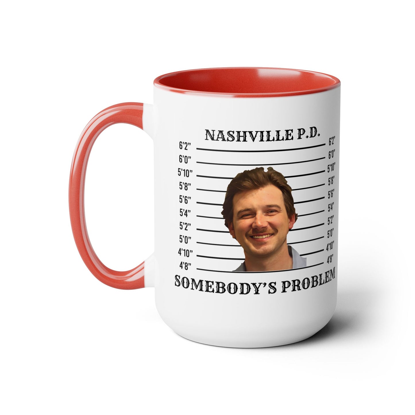 Morgan Mugshot (Two-Tone Coffee Mugs, 15oz)