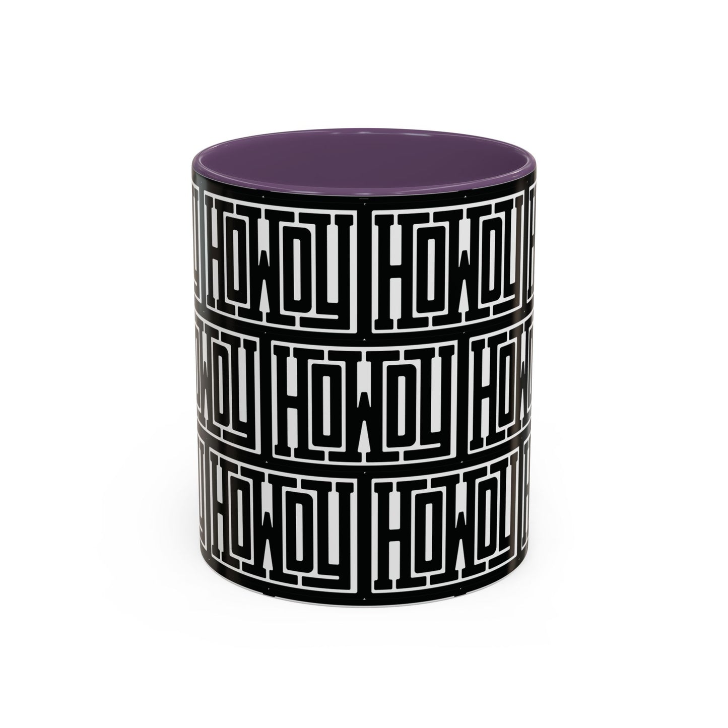 Howdy Bold Typography Accent Coffee Mug, Funny Ceramic Cup, Unique Drinkware, Office Gift, Coffee Lover's Mug