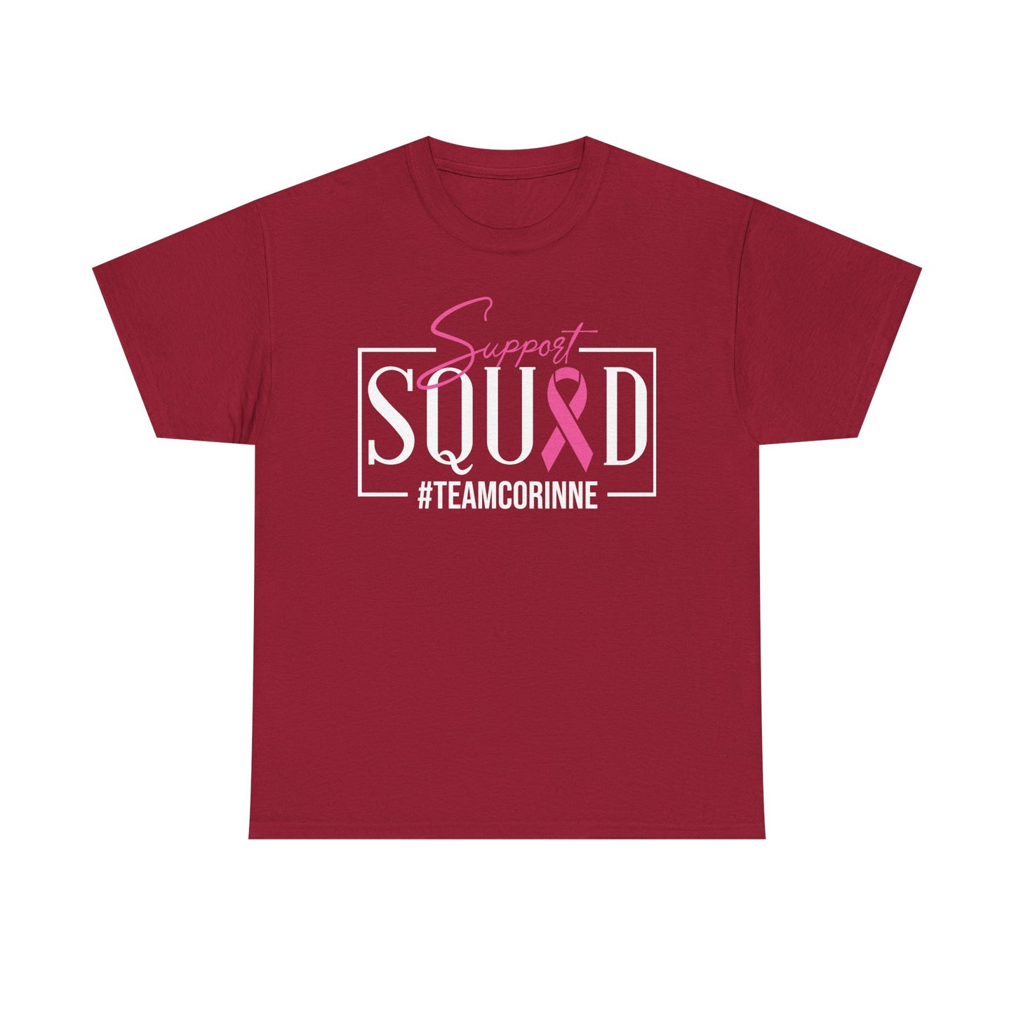 Support Squad Unisex T-Shirt, Breast Cancer Awareness Tee, Gift for Her, Casual Tee, Pink Ribbon Shirt