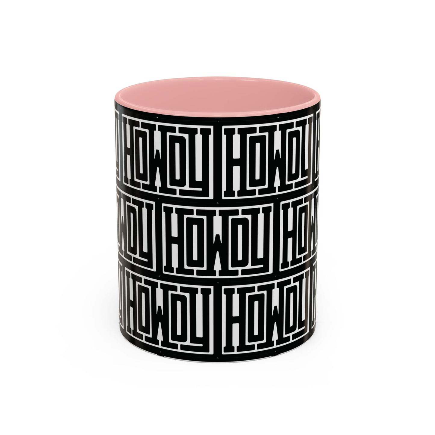 Howdy Bold Typography Accent Coffee Mug, Funny Ceramic Cup, Unique Drinkware, Office Gift, Coffee Lover's Mug