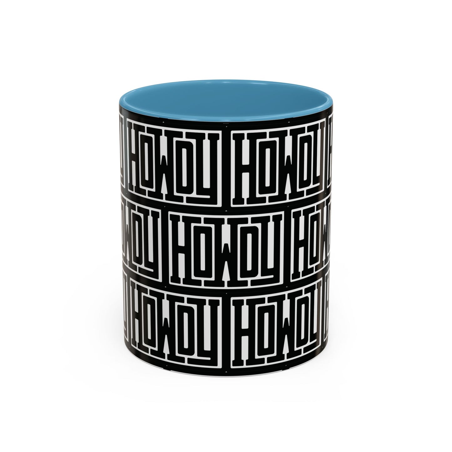 Howdy Bold Typography Accent Coffee Mug, Funny Ceramic Cup, Unique Drinkware, Office Gift, Coffee Lover's Mug