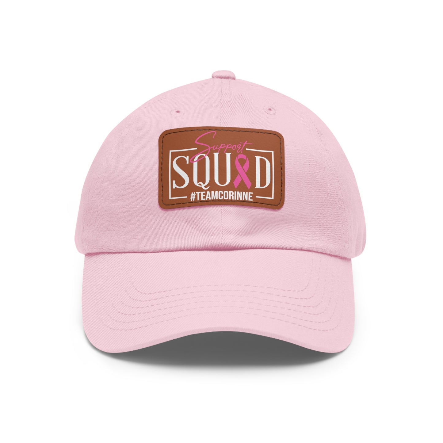 Support Squad Dad Hat with Leather Patch - #TeamCorinne
