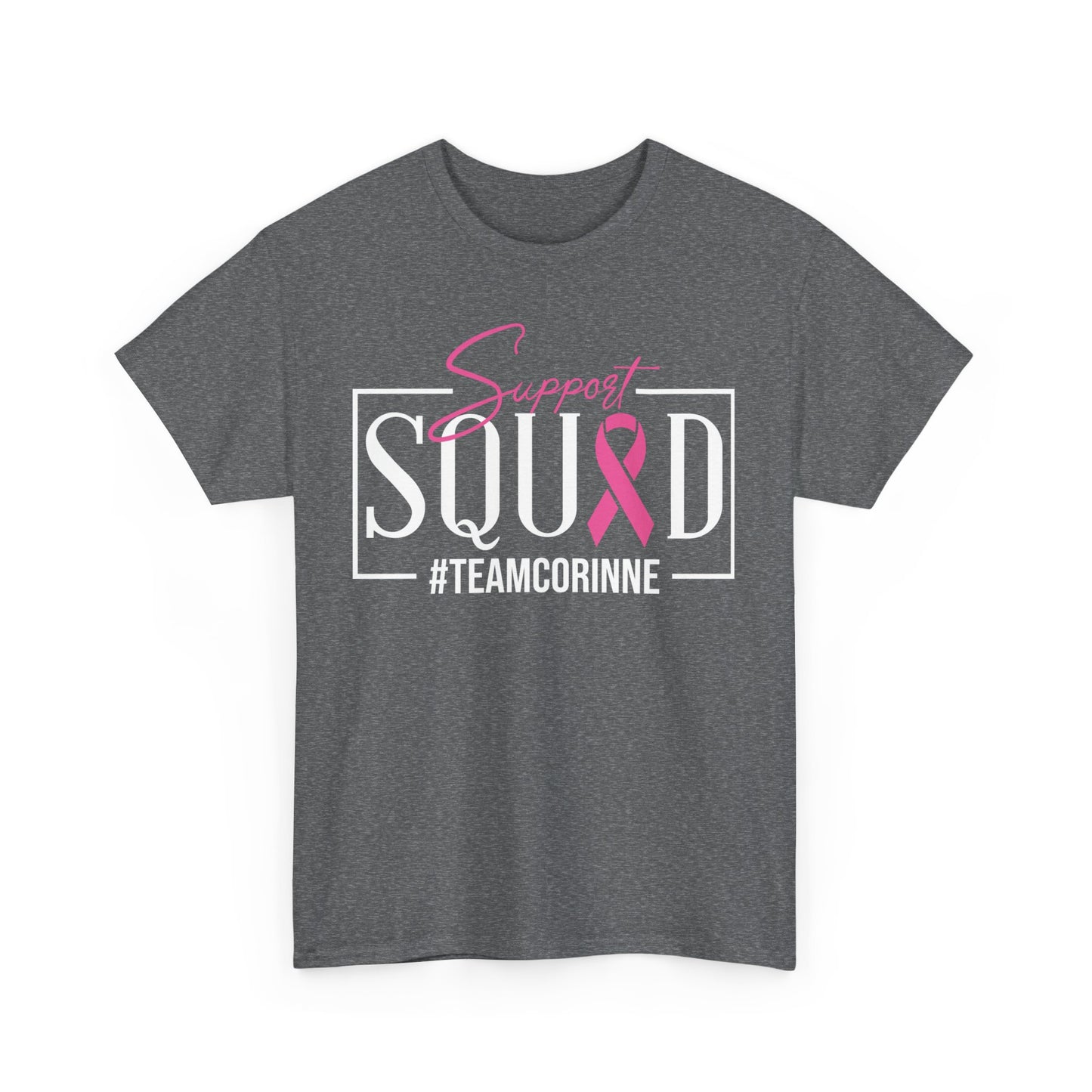 Support Squad Unisex T-Shirt, Breast Cancer Awareness Tee, Gift for Her, Casual Tee, Pink Ribbon Shirt