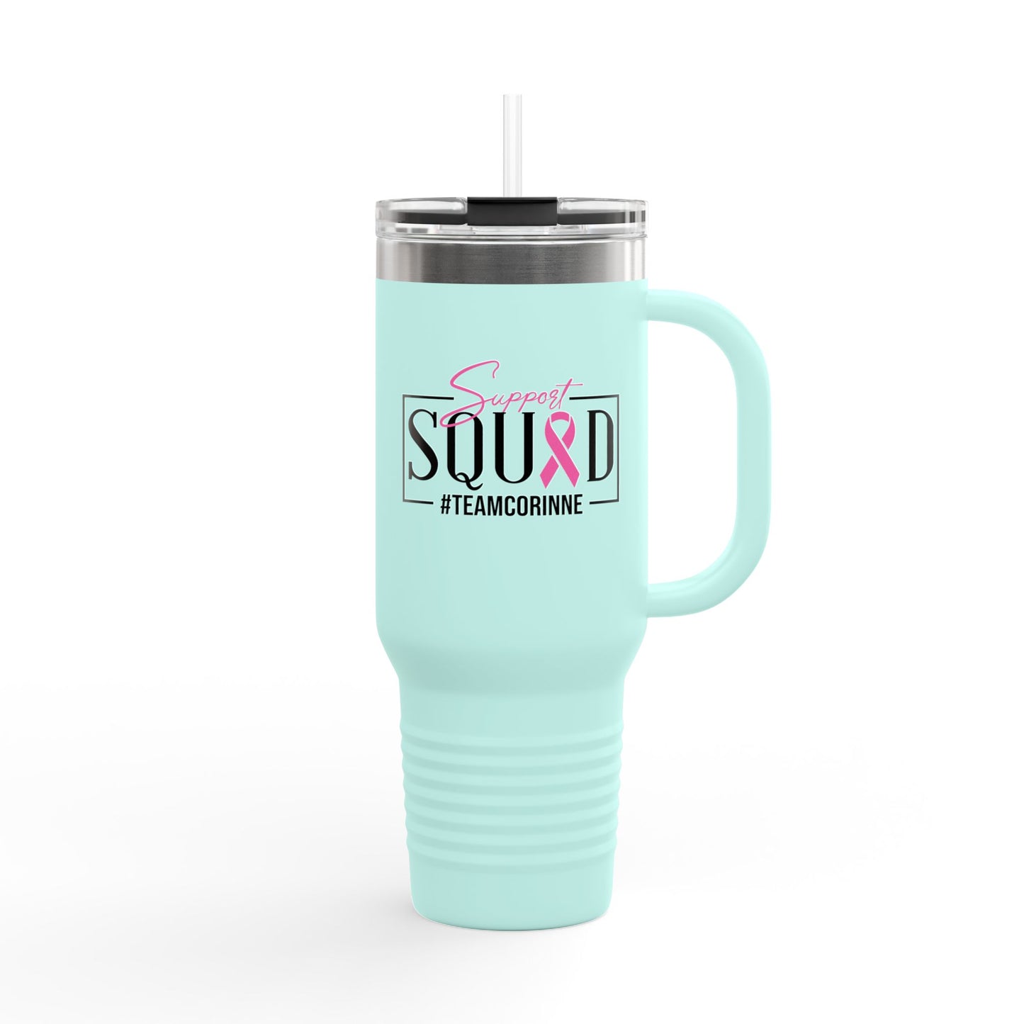 Support Squad Insulated Travel Mug - #TeamCorinne