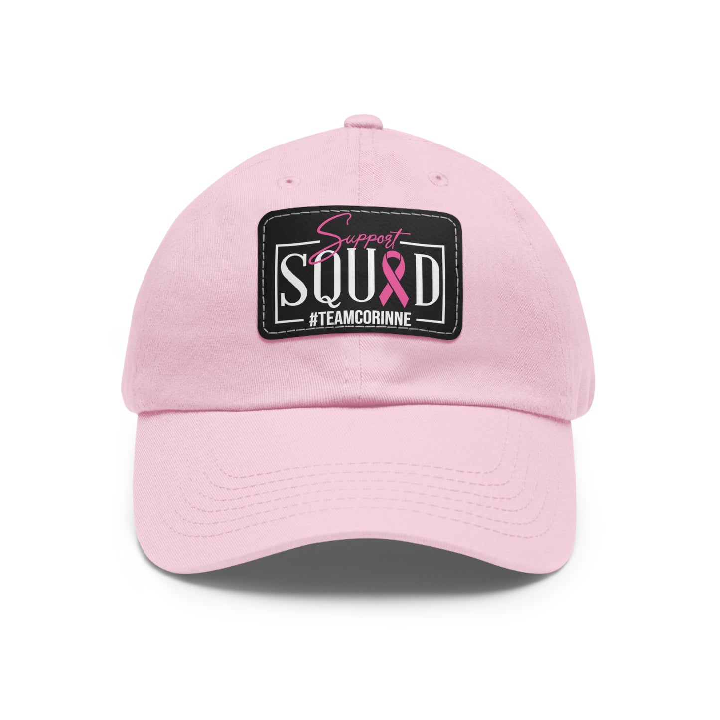 Support Squad Dad Hat with Leather Patch - #TeamCorinne