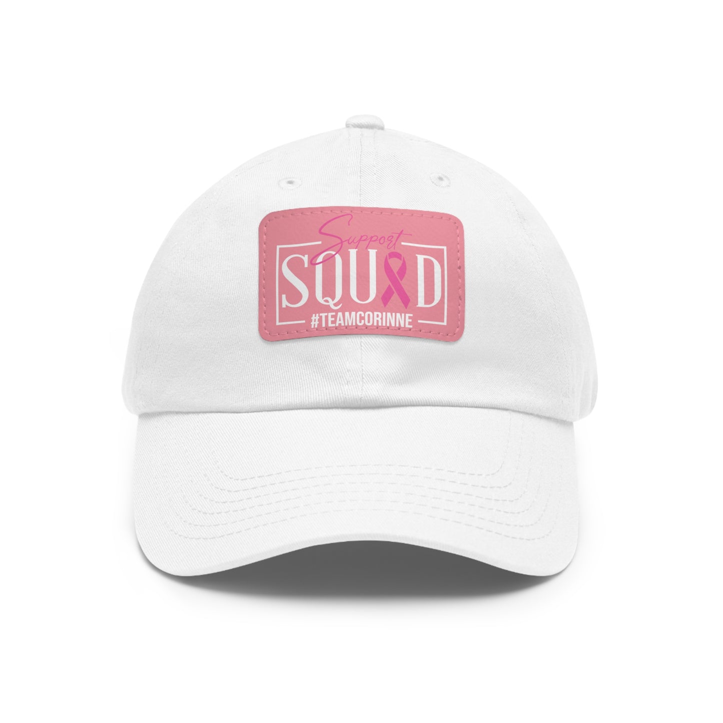Support Squad Dad Hat with Leather Patch - #TeamCorinne
