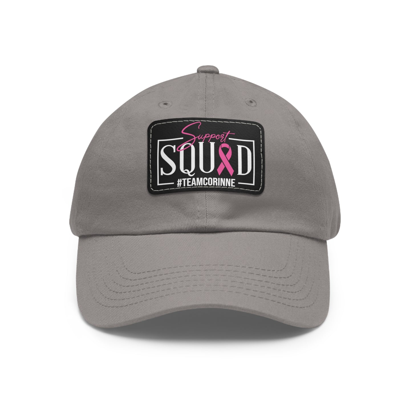 Support Squad Dad Hat with Leather Patch - #TeamCorinne