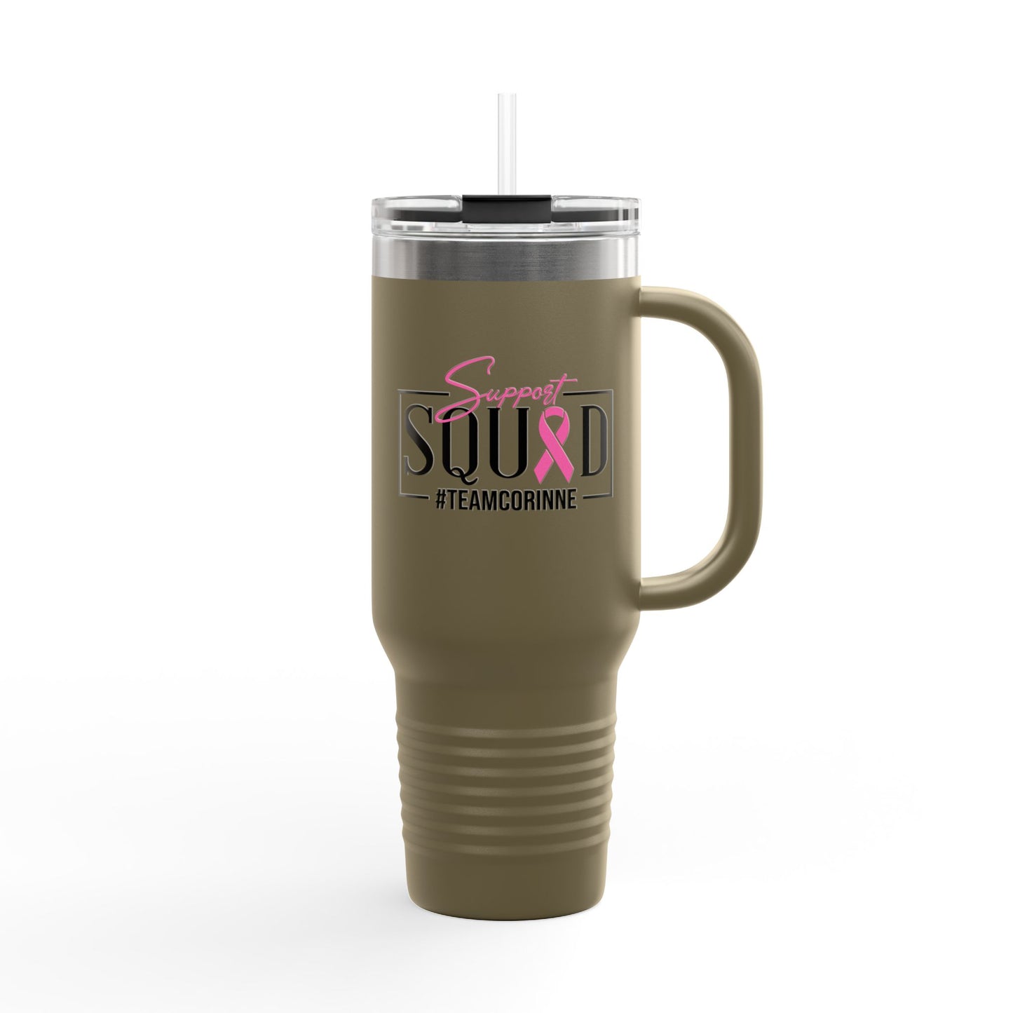 Support Squad Insulated Travel Mug - #TeamCorinne