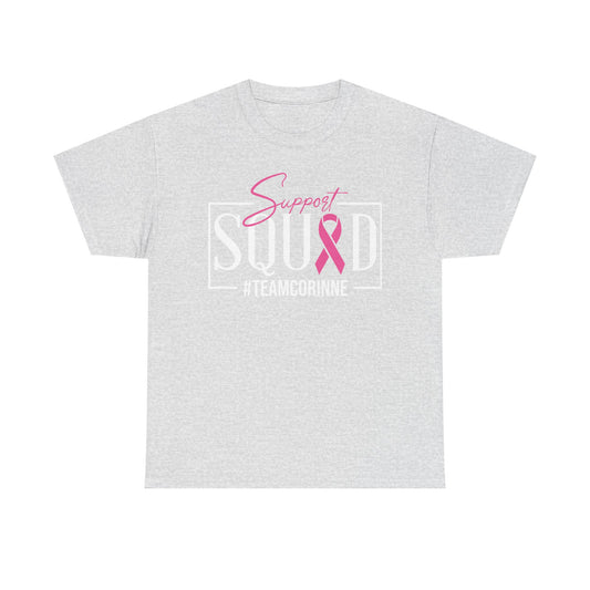 Support Squad Unisex T-Shirt, Breast Cancer Awareness Tee, Gift for Her, Casual Tee, Pink Ribbon Shirt