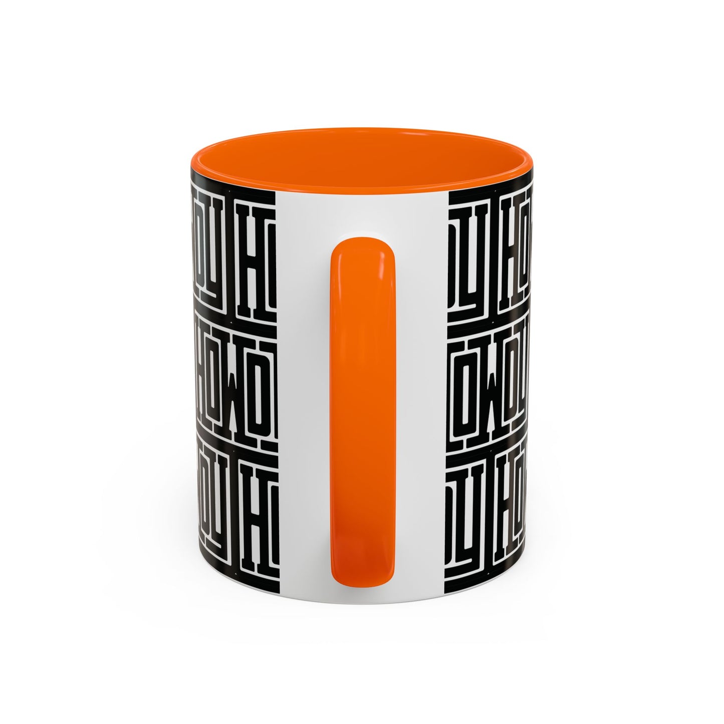 Howdy Bold Typography Accent Coffee Mug, Funny Ceramic Cup, Unique Drinkware, Office Gift, Coffee Lover's Mug