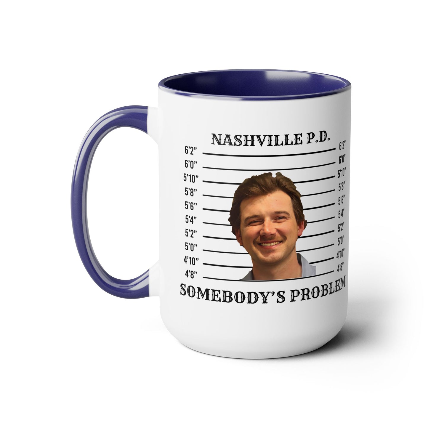 Morgan Mugshot (Two-Tone Coffee Mugs, 15oz)