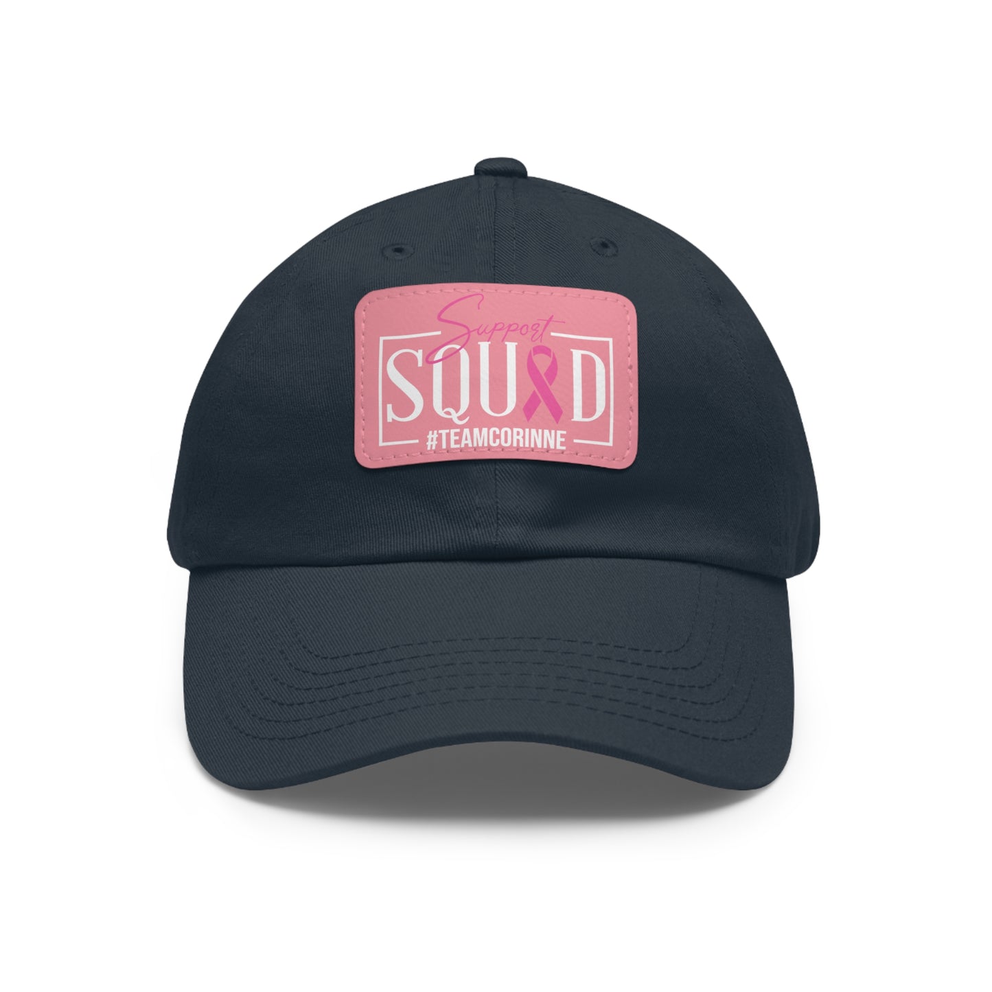 Support Squad Dad Hat with Leather Patch - #TeamCorinne