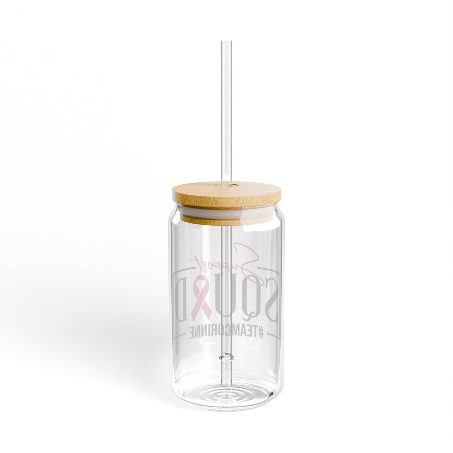 Support Squad 16oz Sipper Glass - #TeamCorinne