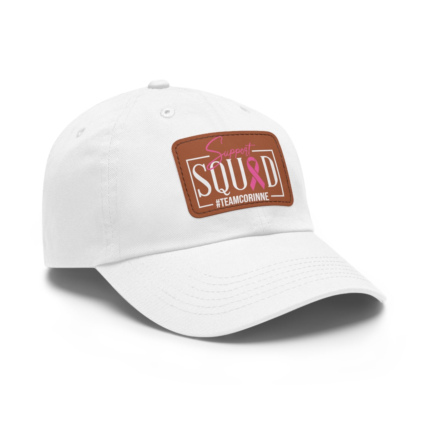 Support Squad Dad Hat with Leather Patch - #TeamCorinne