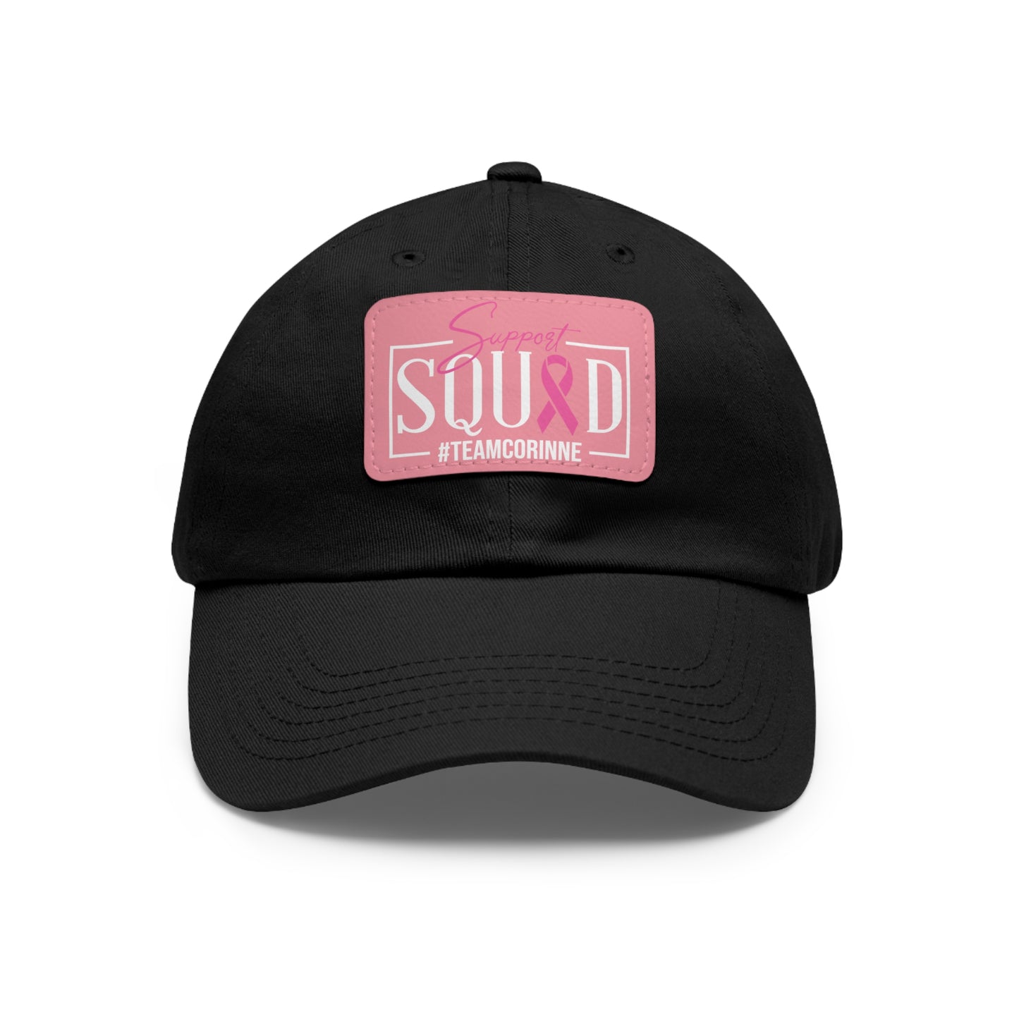 Support Squad Dad Hat with Leather Patch - #TeamCorinne