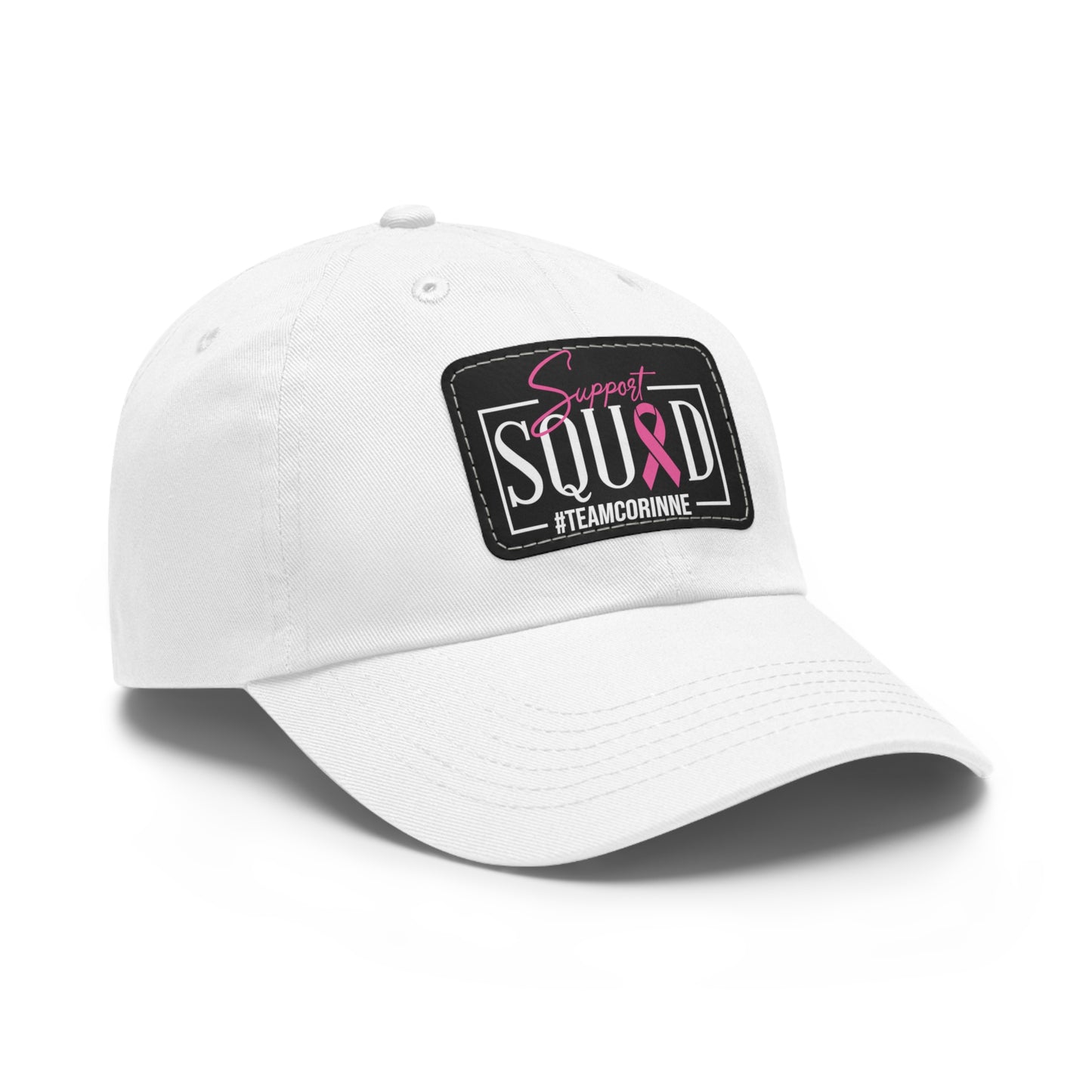 Support Squad Dad Hat with Leather Patch - #TeamCorinne