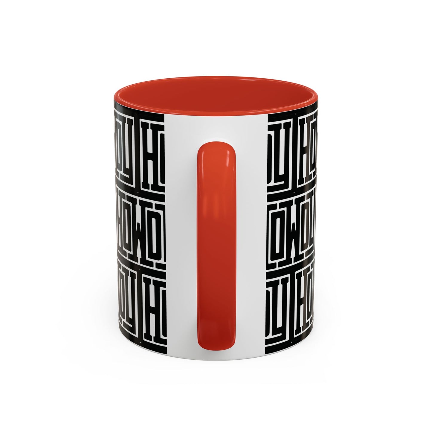 Howdy Bold Typography Accent Coffee Mug, Funny Ceramic Cup, Unique Drinkware, Office Gift, Coffee Lover's Mug