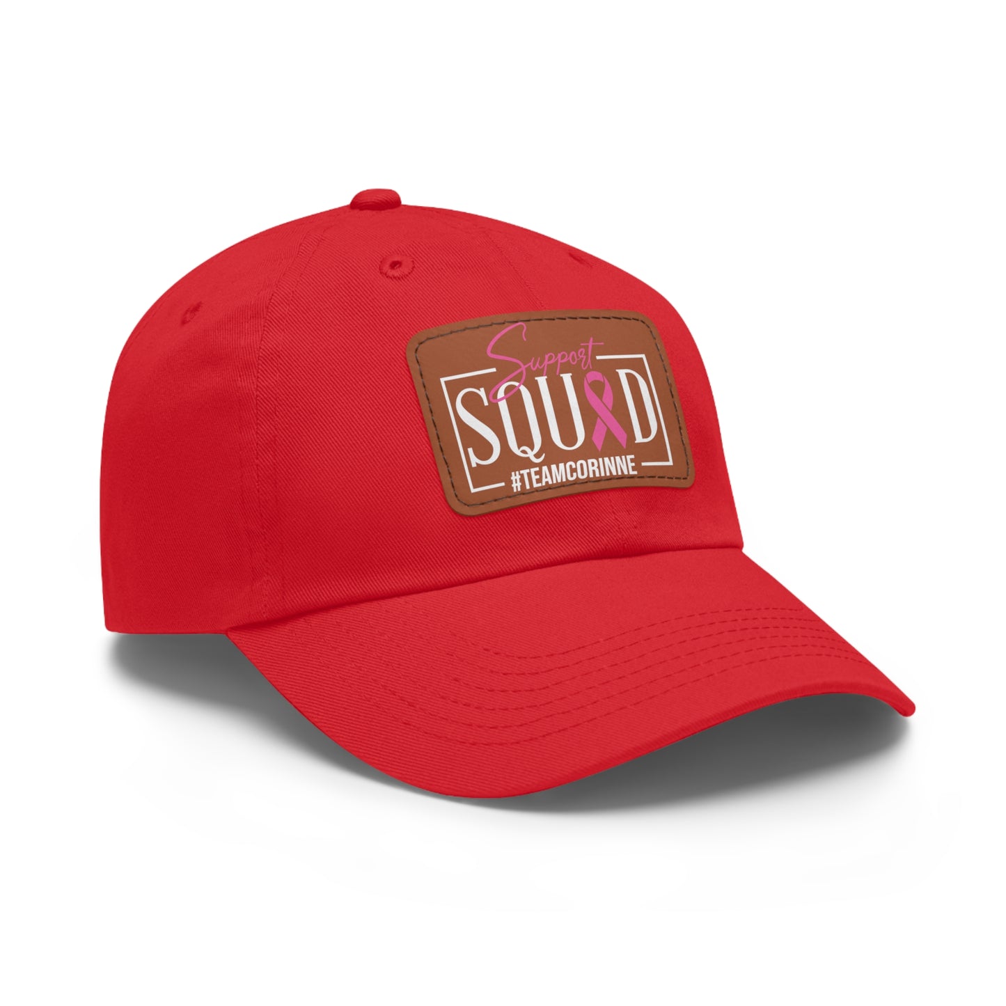 Support Squad Dad Hat with Leather Patch - #TeamCorinne