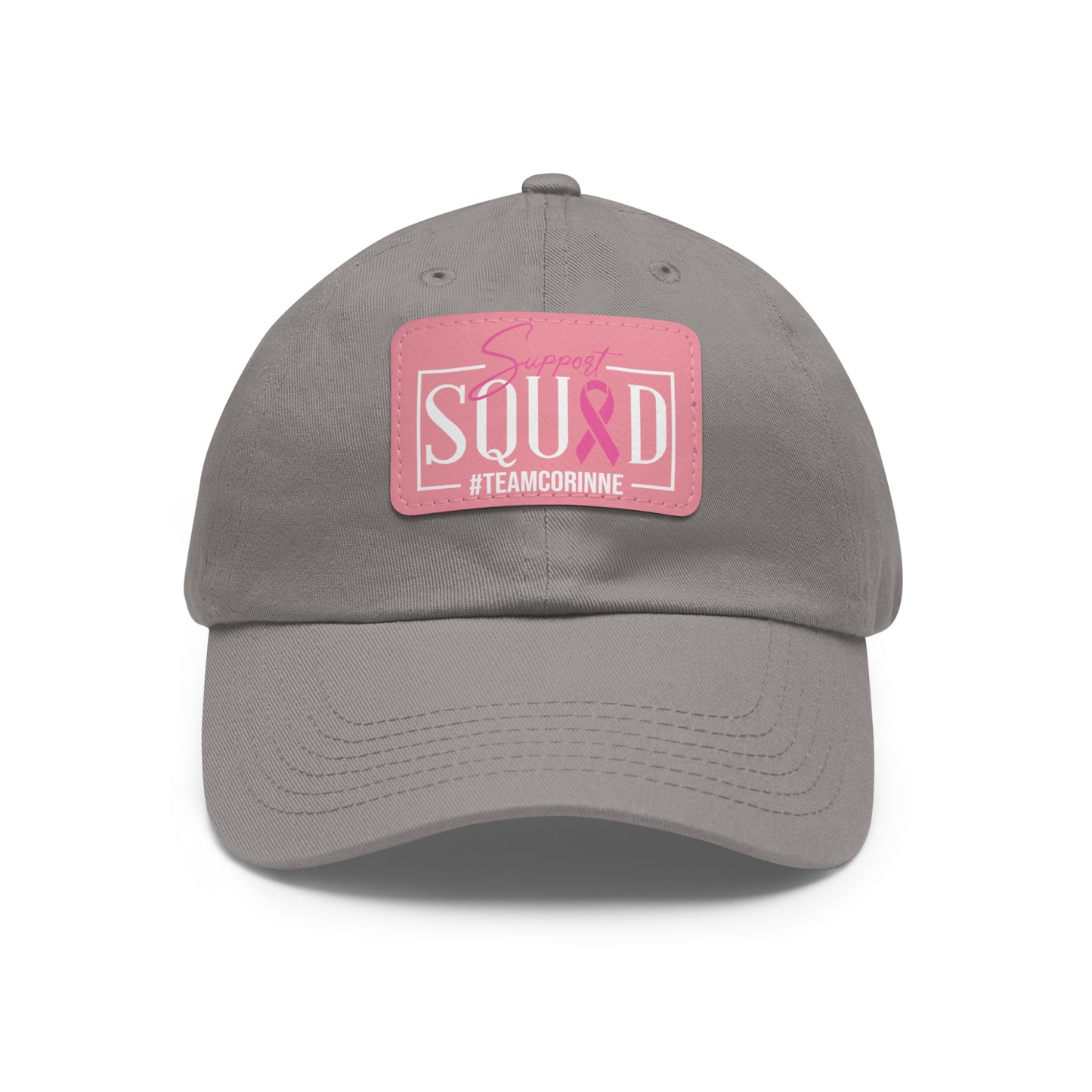 Support Squad Dad Hat with Leather Patch - #TeamCorinne