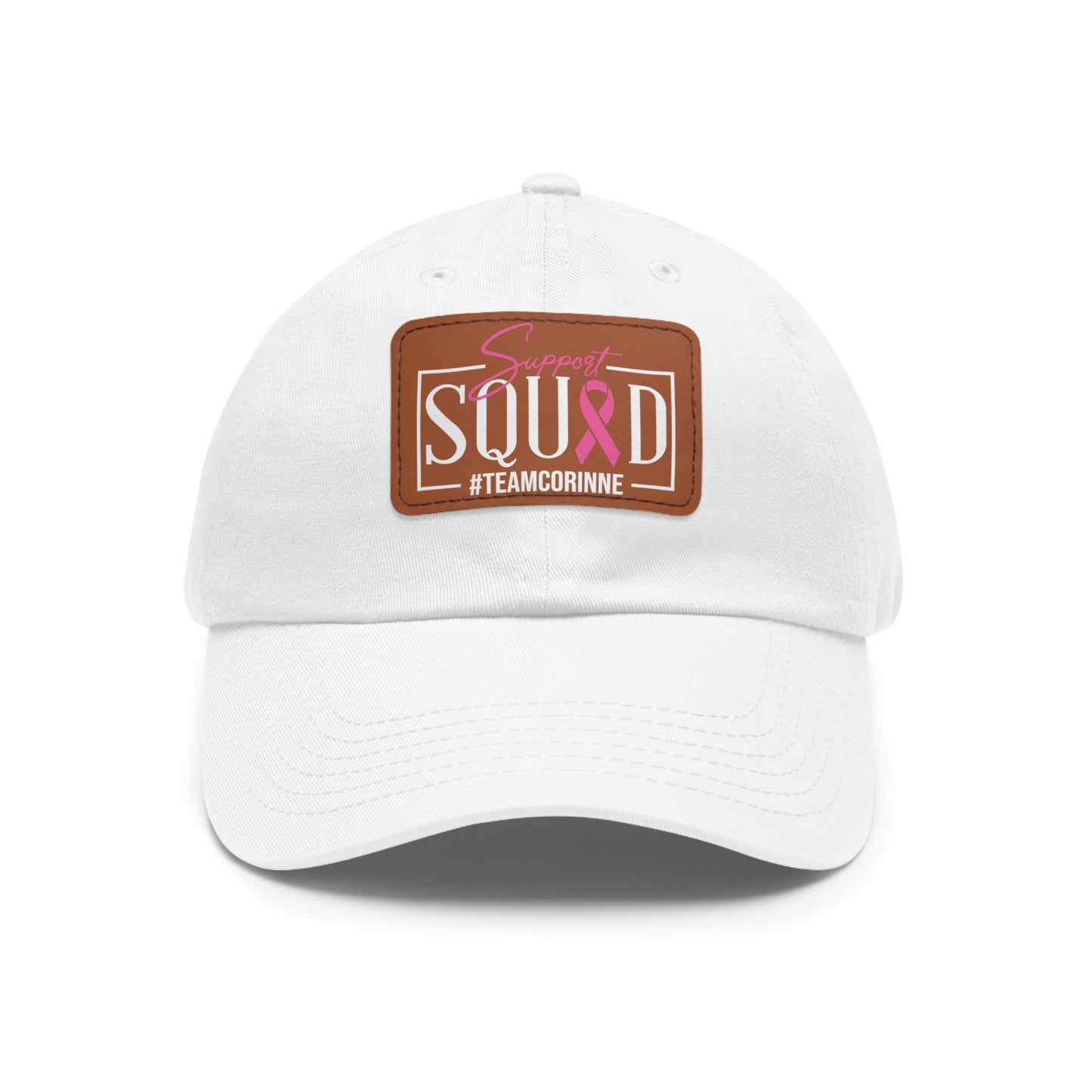 Support Squad Dad Hat with Leather Patch - #TeamCorinne