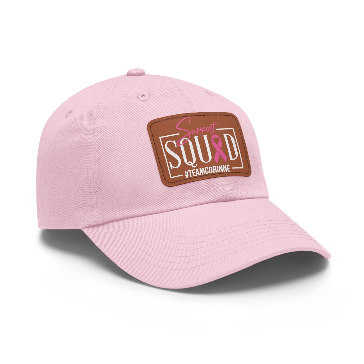 Support Squad Dad Hat with Leather Patch - #TeamCorinne