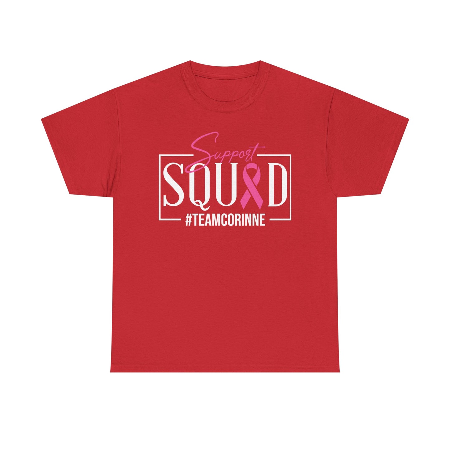 Support Squad Unisex T-Shirt, Breast Cancer Awareness Tee, Gift for Her, Casual Tee, Pink Ribbon Shirt