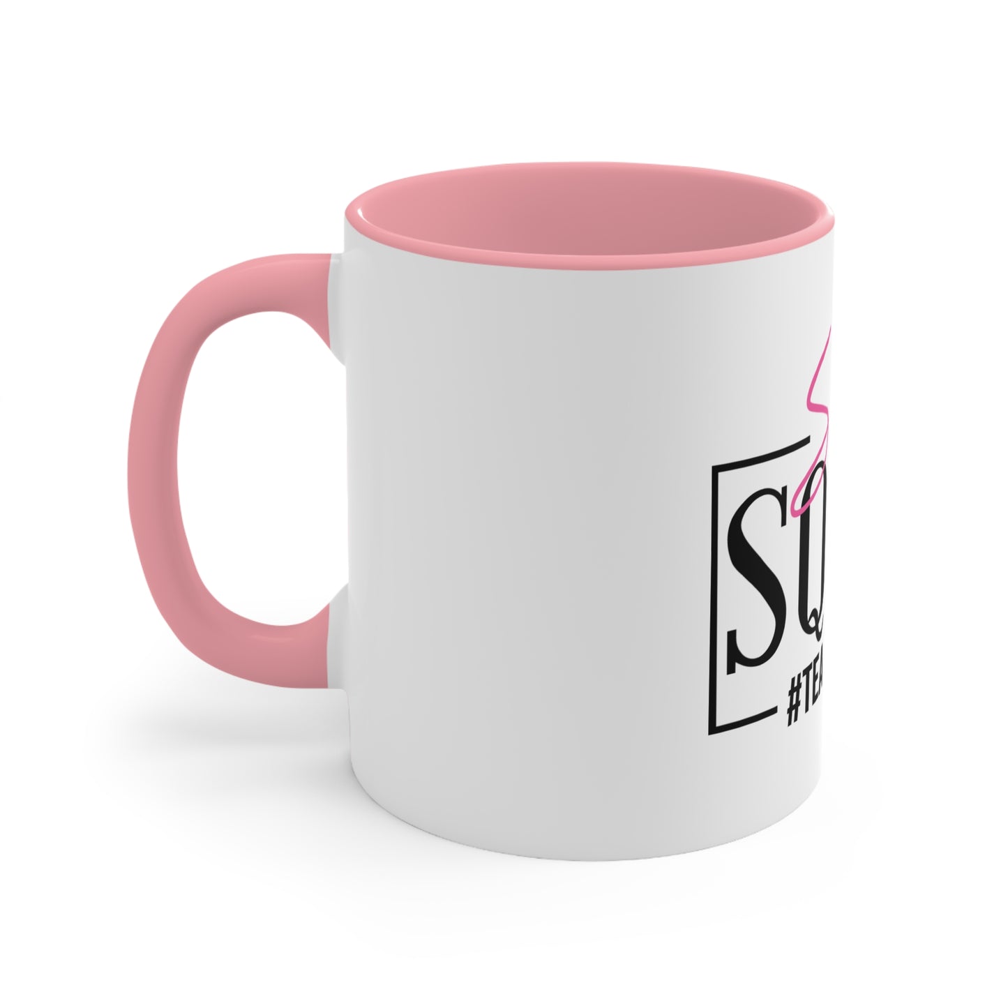 Support Squad Pink Accent Mug - #TeamCorinne