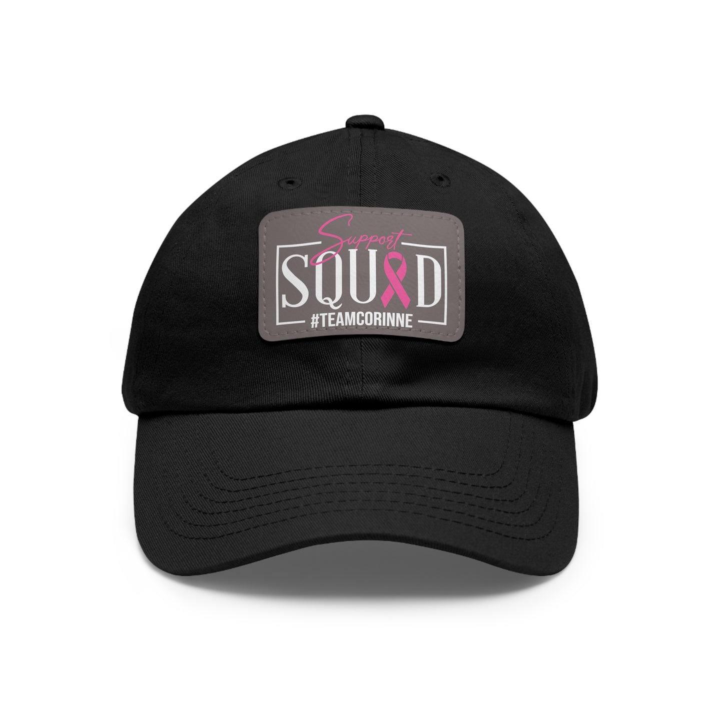 Support Squad Dad Hat with Leather Patch - #TeamCorinne