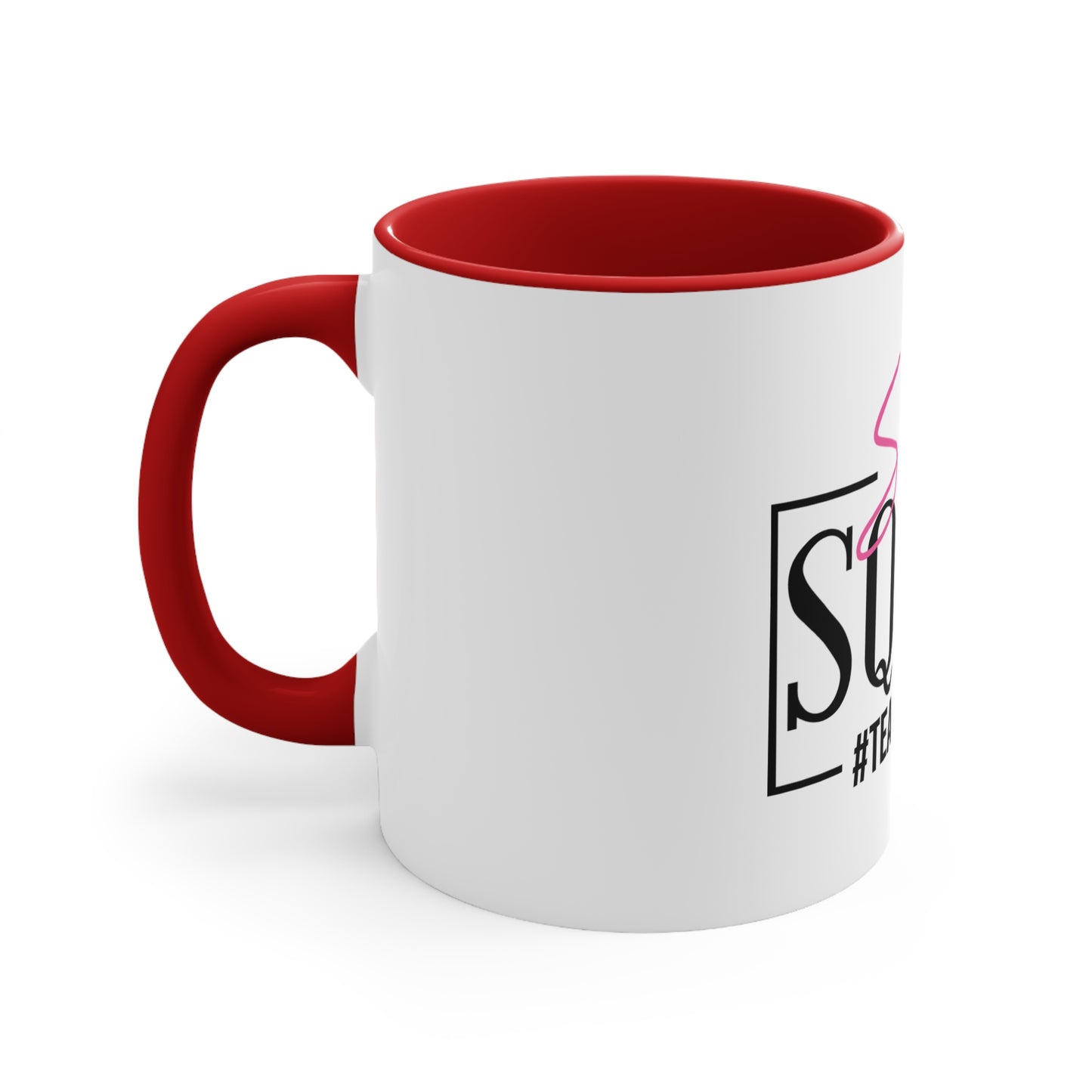 Support Squad Pink Accent Mug - #TeamCorinne