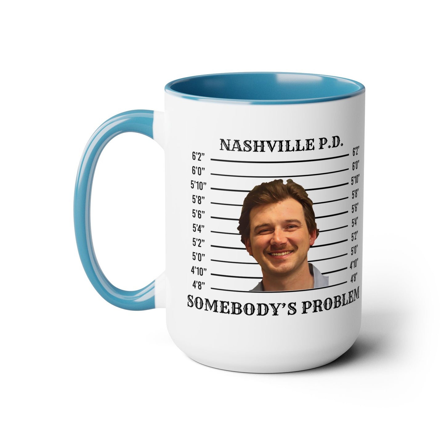 Morgan Mugshot (Two-Tone Coffee Mugs, 15oz)