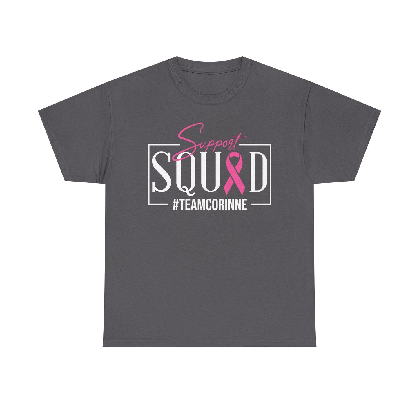 Support Squad Unisex T-Shirt, Breast Cancer Awareness Tee, Gift for Her, Casual Tee, Pink Ribbon Shirt