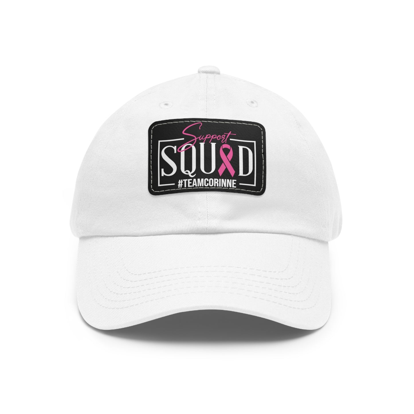 Support Squad Dad Hat with Leather Patch - #TeamCorinne
