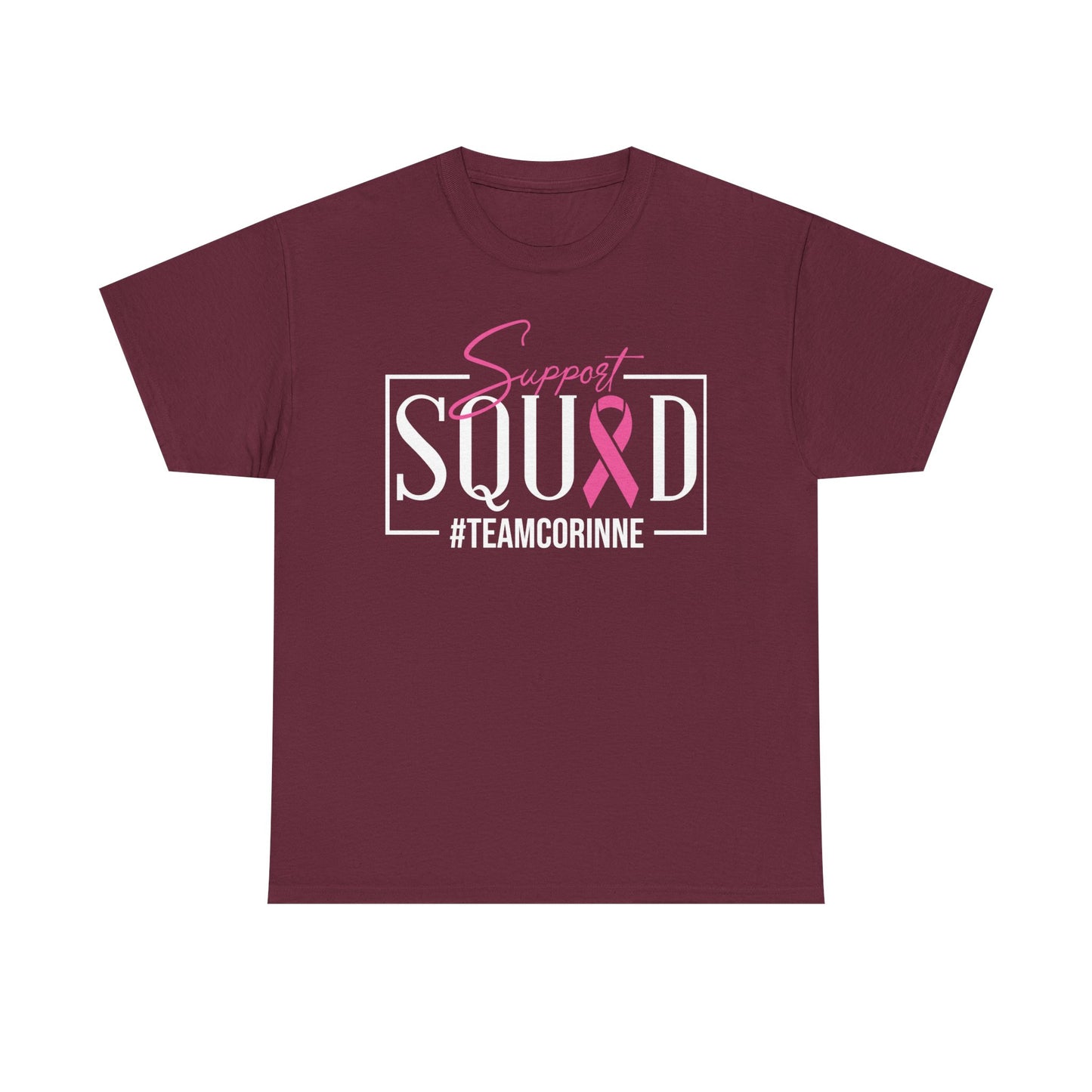 Support Squad Unisex T-Shirt, Breast Cancer Awareness Tee, Gift for Her, Casual Tee, Pink Ribbon Shirt