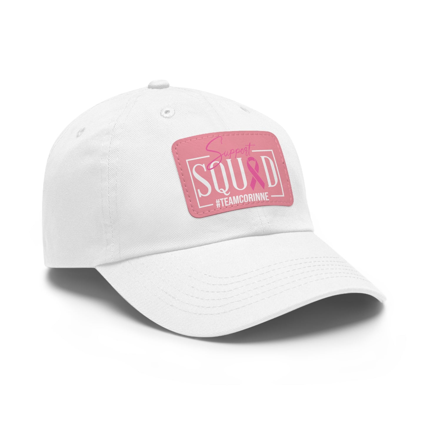 Support Squad Dad Hat with Leather Patch - #TeamCorinne