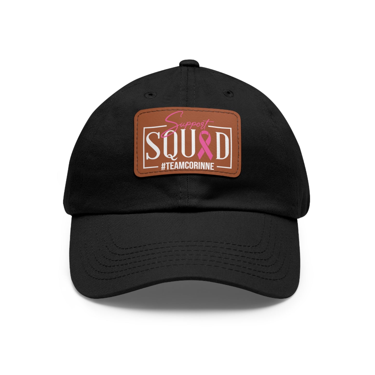 Support Squad Dad Hat with Leather Patch - #TeamCorinne