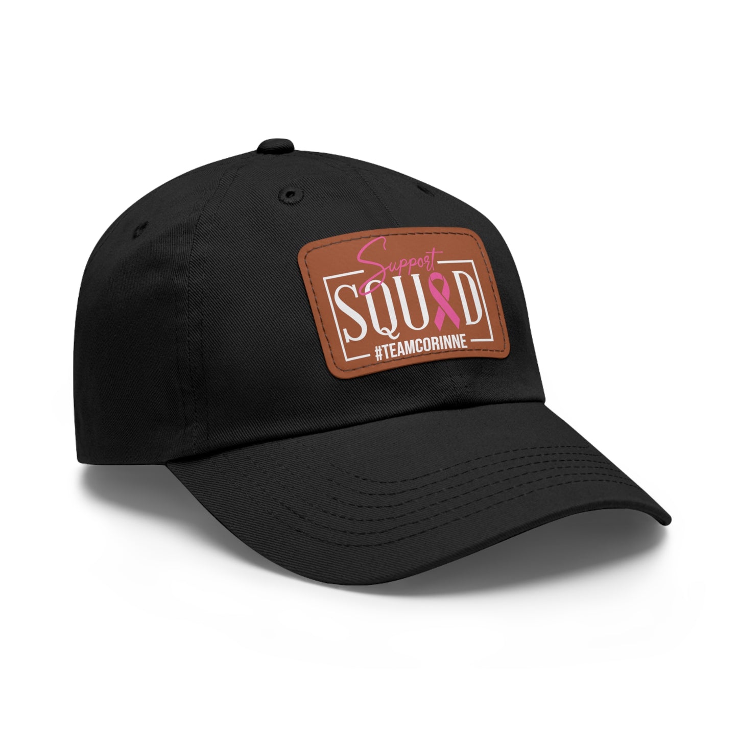 Support Squad Dad Hat with Leather Patch - #TeamCorinne