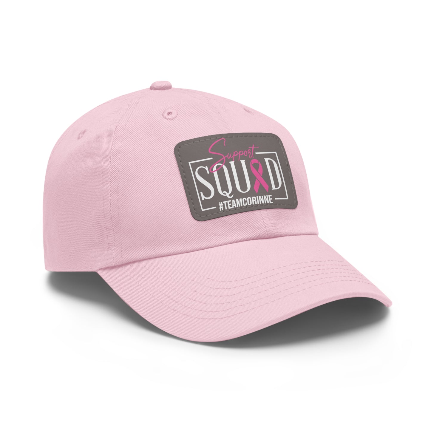 Support Squad Dad Hat with Leather Patch - #TeamCorinne