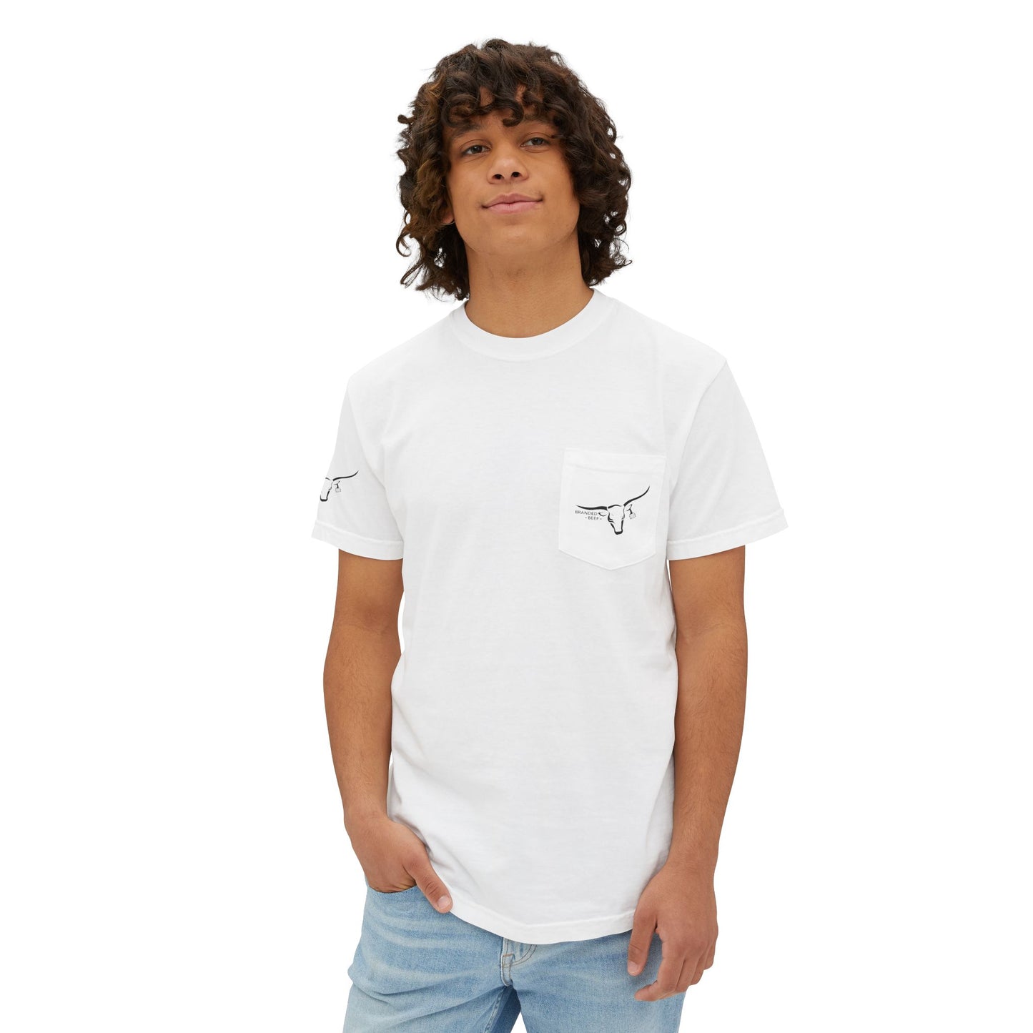 Branded Beef Unisex Garment-Dyed Pocket T-Shirt