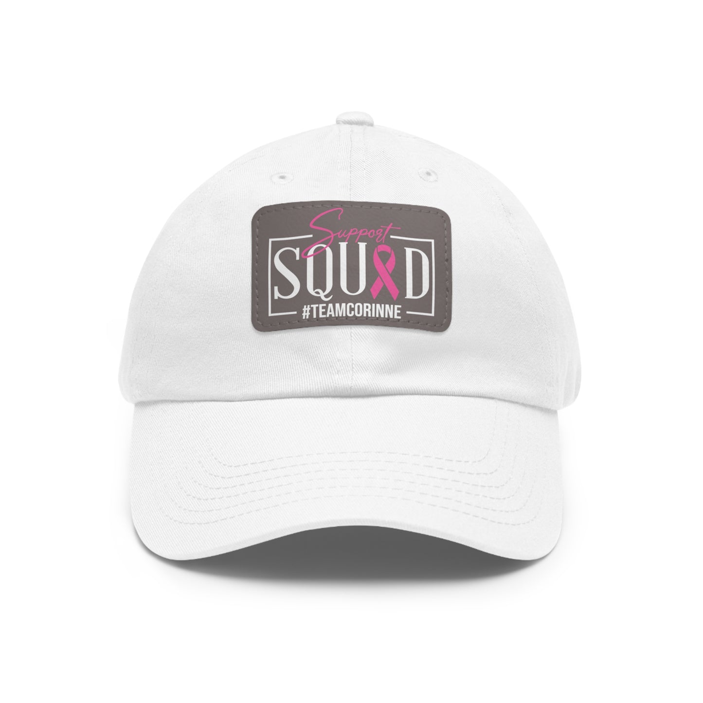Support Squad Dad Hat with Leather Patch - #TeamCorinne