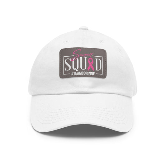 Support Squad Dad Hat with Leather Patch - #TeamCorinne
