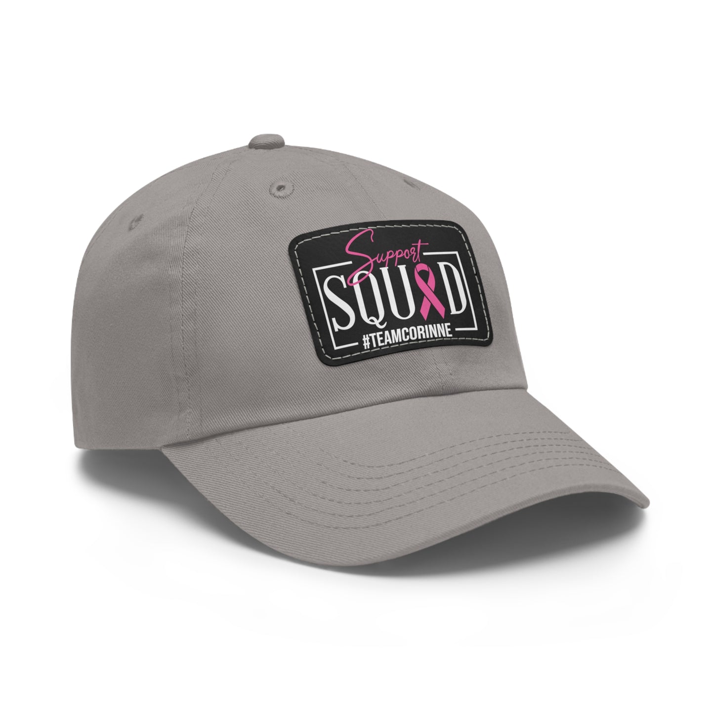 Support Squad Dad Hat with Leather Patch - #TeamCorinne